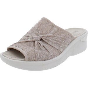 Bzees Smile II Floral Print Slip On Wedge Sandals Size 8 (EU 39)